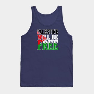 Palestine Will Be Free - Flag Colors - Double-sided Tank Top